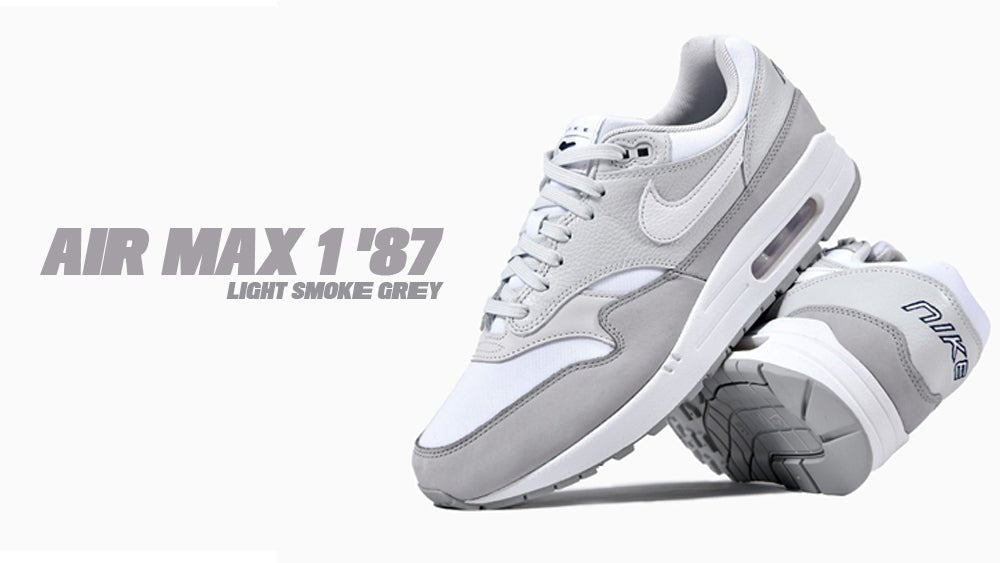 Women's NIke Air Max 1 `87 LX "Light Smoke Grey" - Tops and Bottoms USA