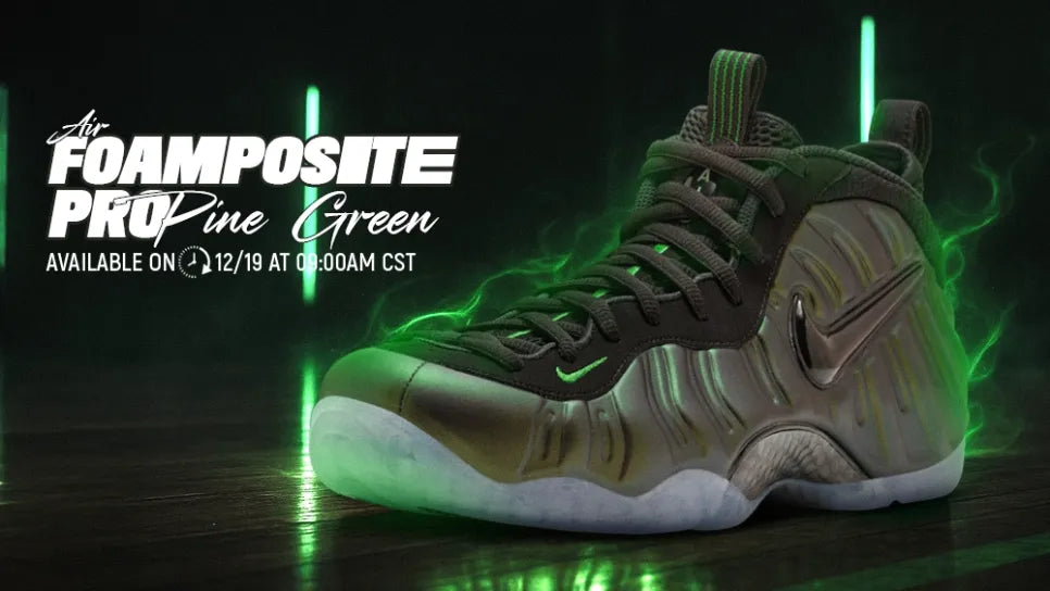 (レア)Nike Air Foamposite Pro  Green Nike Air Foamposite Pro “Pine Green”: The 2025 Retro Revival