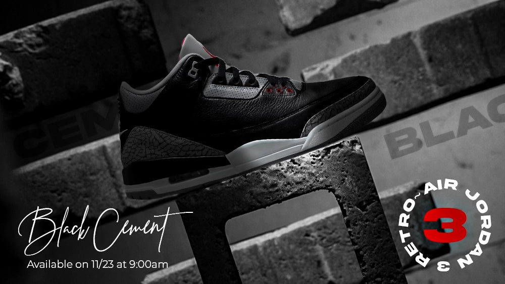 Retro 3 black cement mens shop
