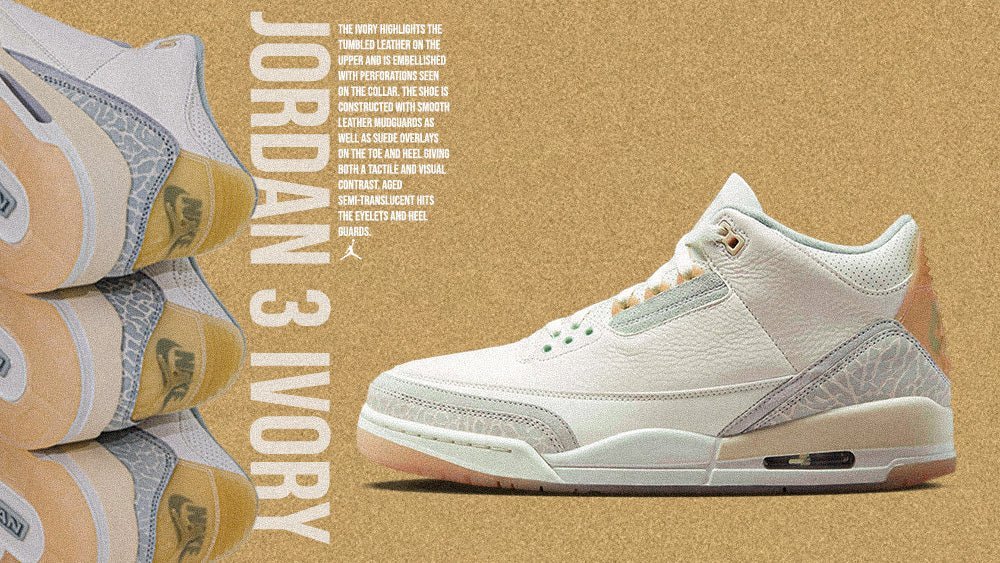 Air Jordan 3 Retro Craft "Ivory" - Tops and Bottoms USA