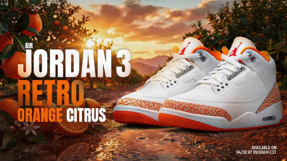 Air Jordan 3 Retro “Orange Citrus”: From Sample to Spotlight - Tops and Bottoms USA
