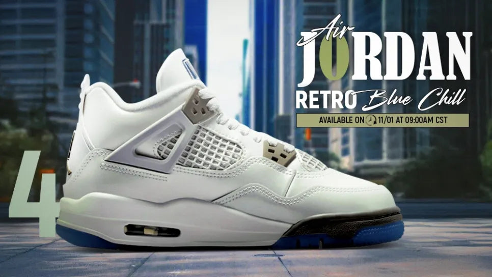 Air Jordan 4 Kids Blue Chill Release 2025