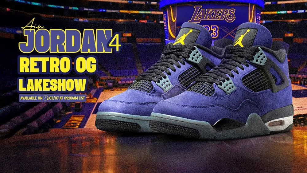 Air Jordan 4 Retro OG Lakeshow Release March 2026