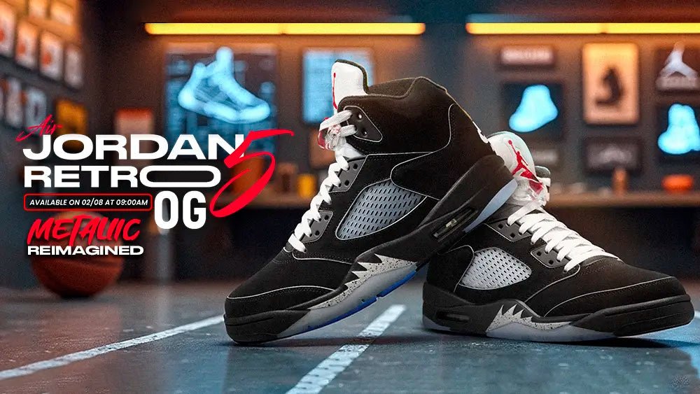 Air Jordan 5 OG "Black Metallic Reimagined" Drop: Full Details for the Fam - Tops and Bottoms USA