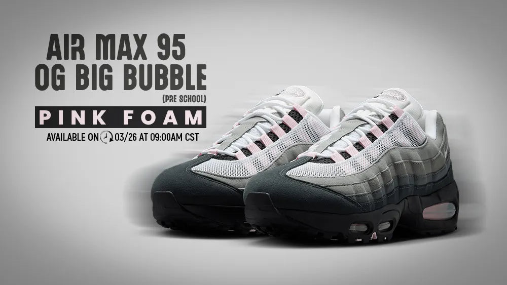 Preschool Nike Air Max ’95 "Pink Foam" banner