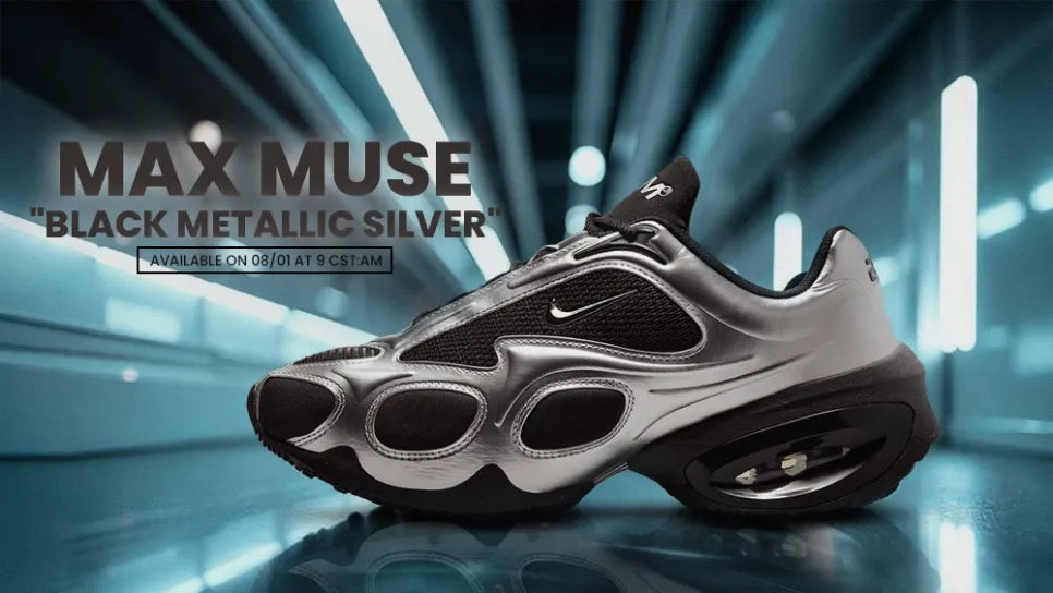 Nike Air Max Muse “Black Metallic Silver” Banner