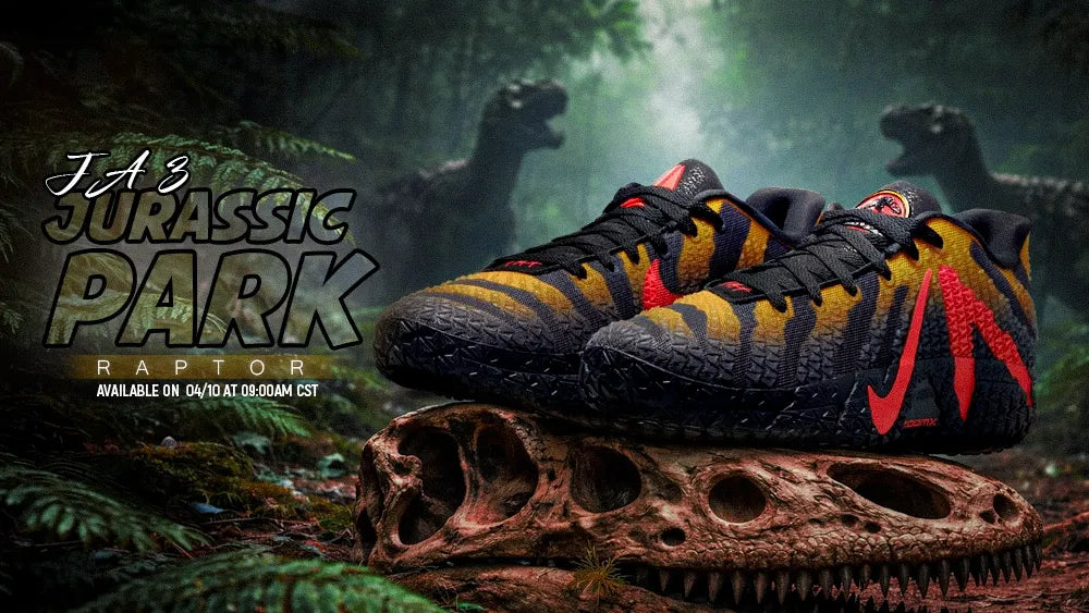 Jurassic Park x Nike Ja 3 Raptor “Anthracite” Release Info
