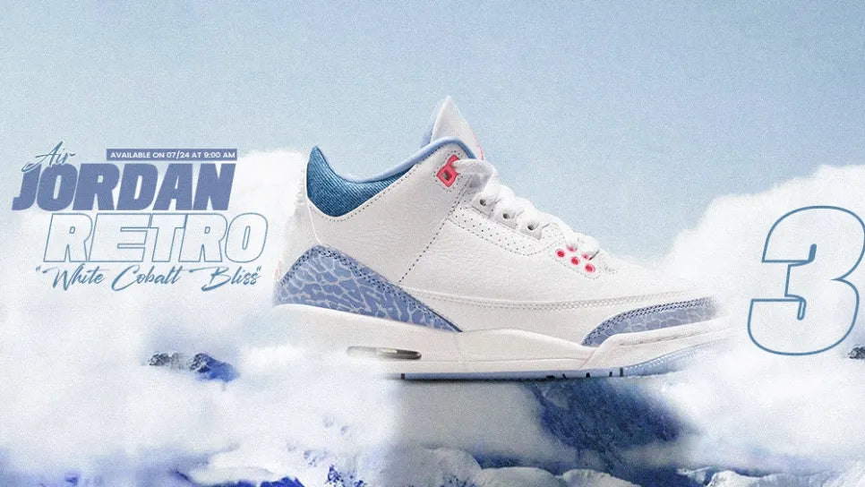 Kid's Air Jordan 3 Retro "White Cobalt Bliss”