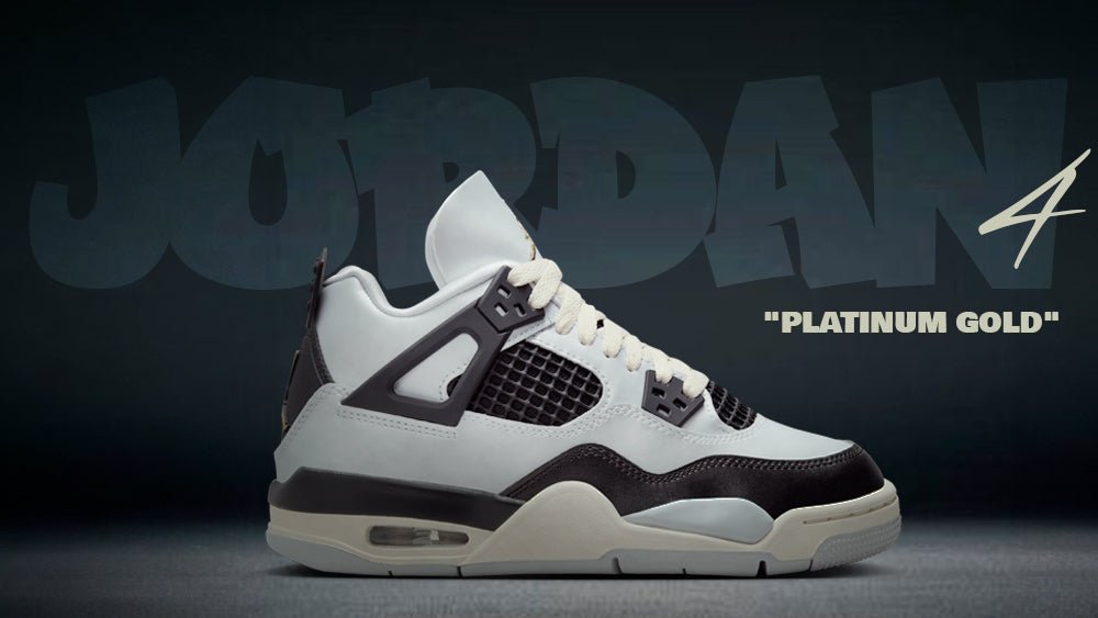 Kid's Air Jordan 4 Retro "Platinum Gold" - GS, PS & TD - Tops and Bottoms USA