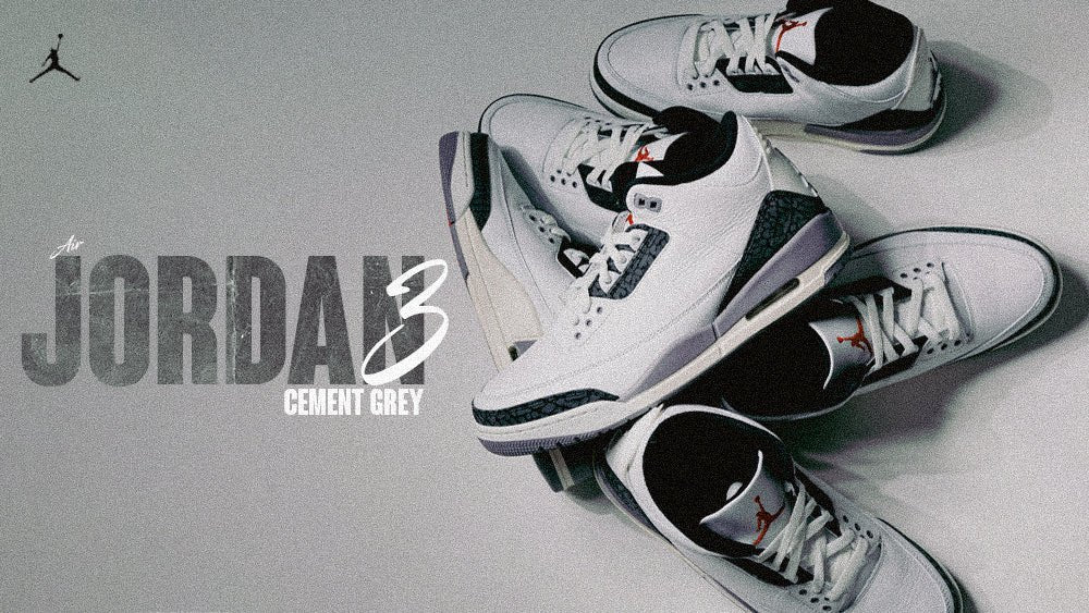 Air Jordan 3 Retro Men's "Cement Grey" - Tops and Bottoms USA