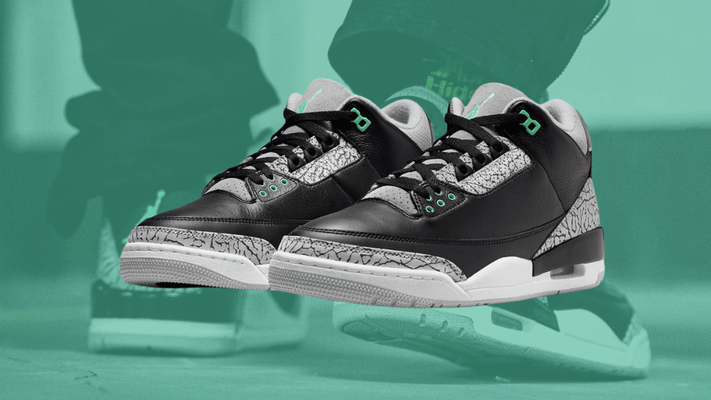 Air Jordan 3 Retro "Green Glow" - Tops and Bottoms USA