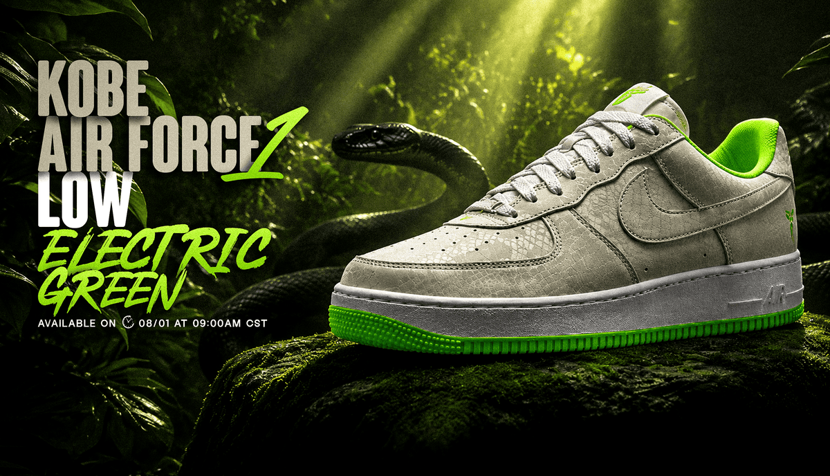 Nike Kobe Air Force 1 Low "Electric Green" Celebrates Mamba Legacy