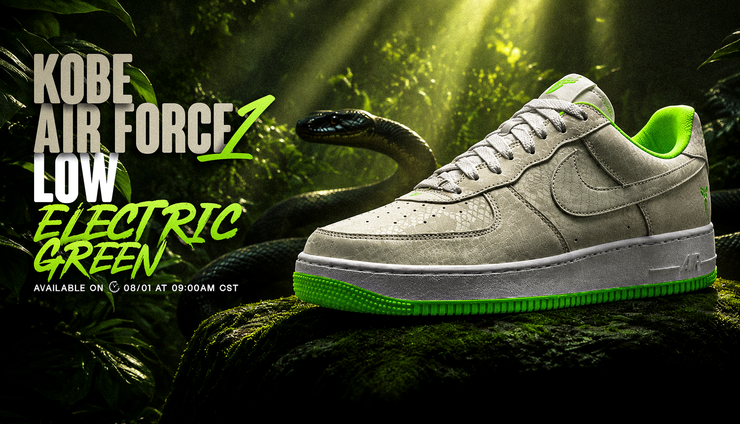 Nike Kobe Air Force 1 Low "Electric Green" Celebrates Mamba Legacy