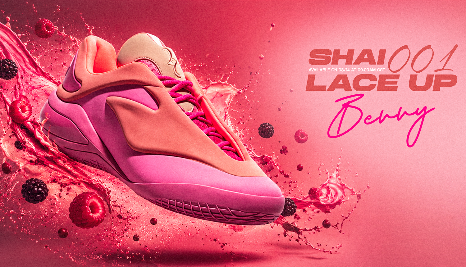 Converse SHAI 001 Lace Up "Berry" Debuts Shai Gilgeous-Alexander's Signature Line