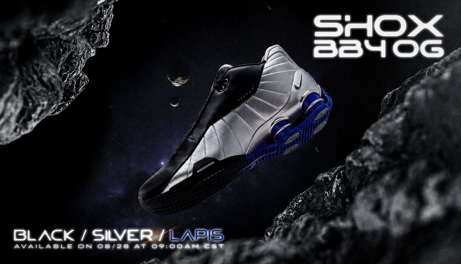 Nike Shox BB4 OG "Black Silver Lapis" Returns with Vince Carter's Legendary Look