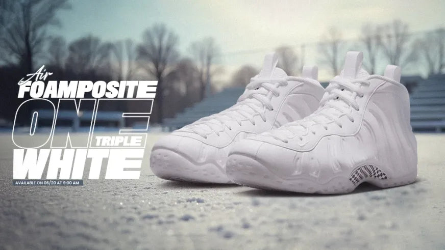 Nike Air Foamposite One “Triple White”: A Sculpted Legend Gets the Cle
