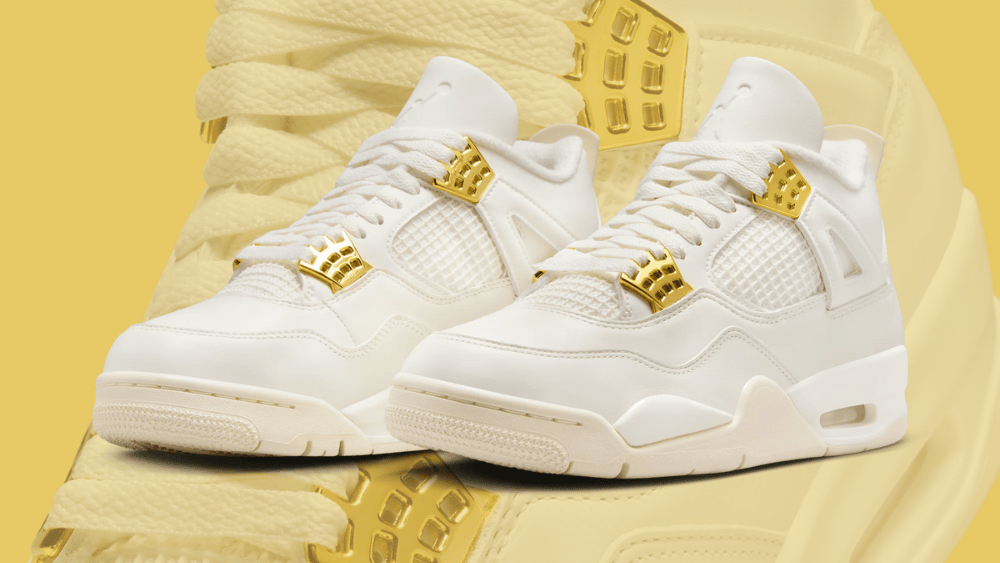 Women s Air Jordan 4 Retro Metallic Gold