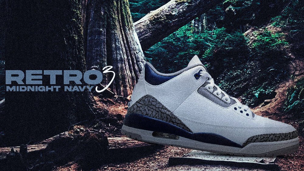Men's Air Jordan 3 Retro "Midnight Navy" - Tops and Bottoms USA