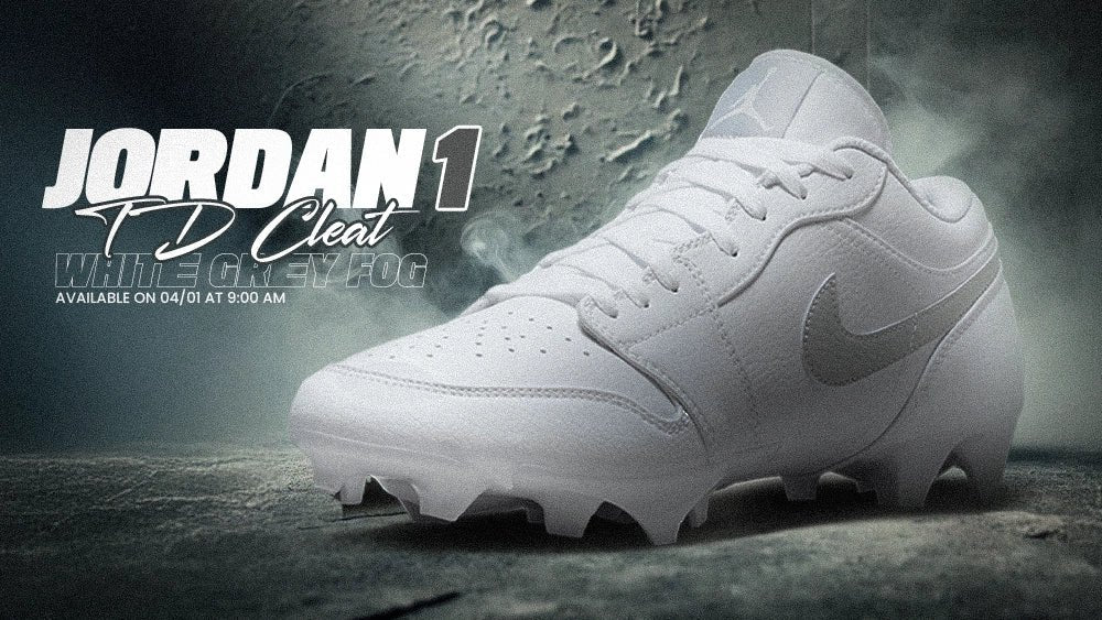 Jordan 1 Low TD "White Grey Fog" – Football Cleats  display picture 1