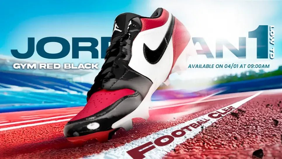 Bred Toe Cleats Dominate the Field: The Air Jordan 1 Low TD Gym Red/Bl