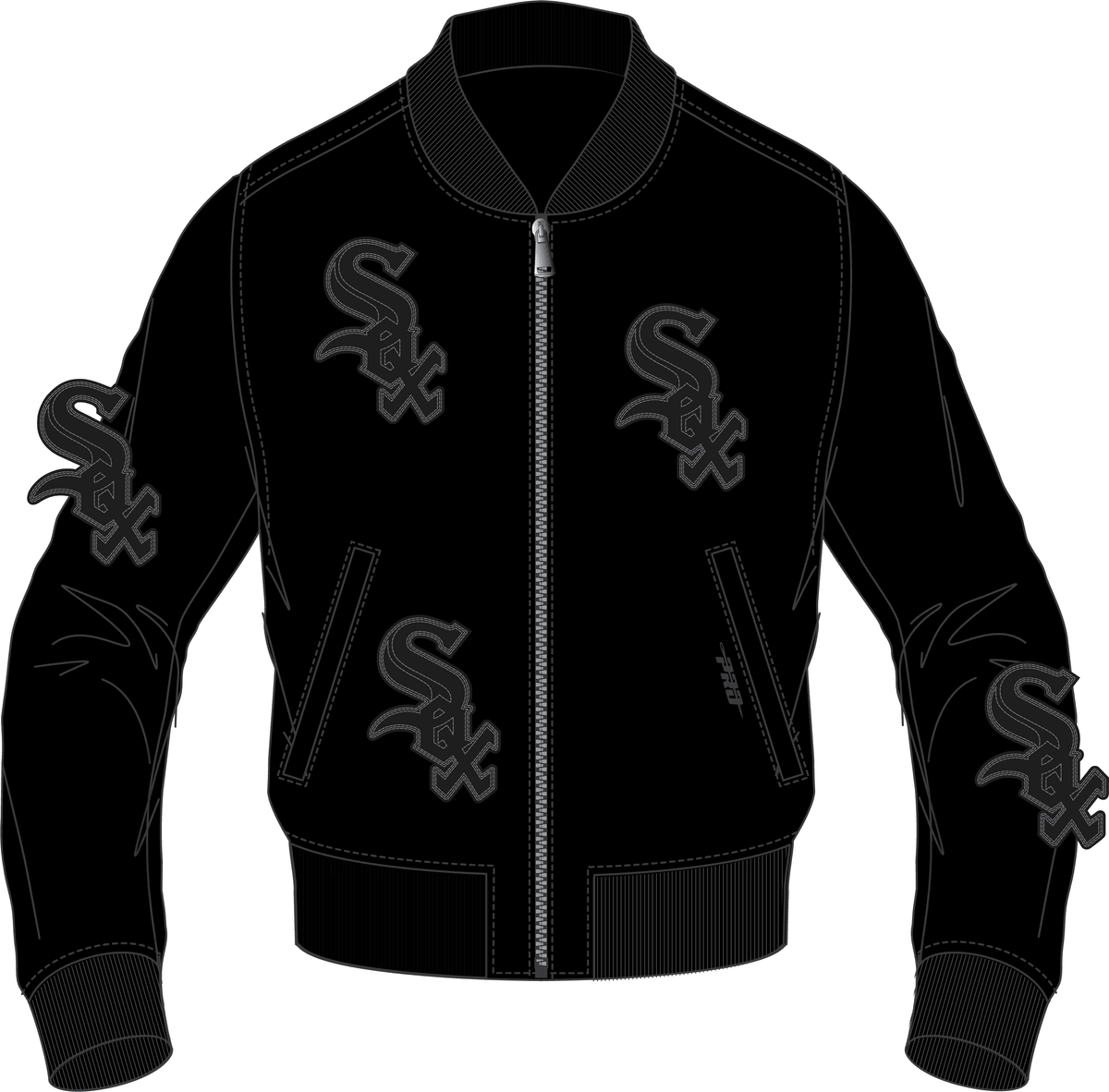 Men's Chicago White Sox Washed Leather Varsity Jacket Pro Standard - Tops and Bottoms USA