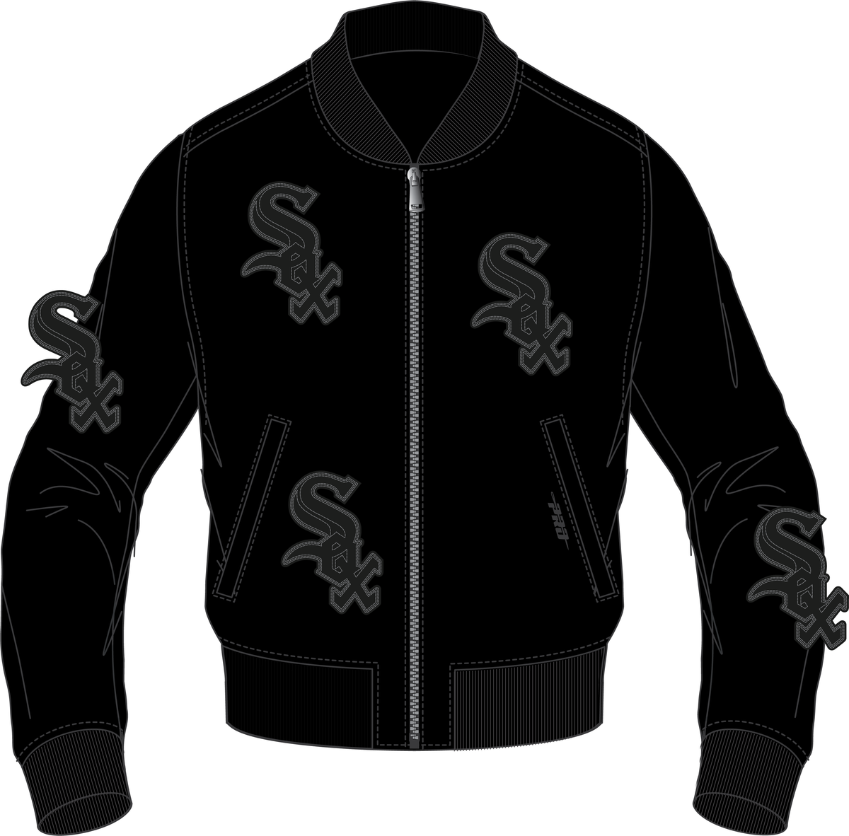 Men's Chicago White Sox Washed Leather Varsity Jacket