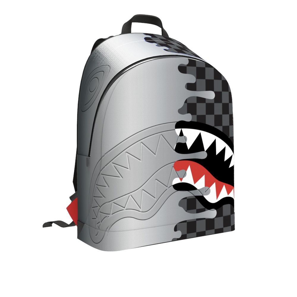Silver Side Drip Savage Backpack Sprayground - Tops and Bottoms USA