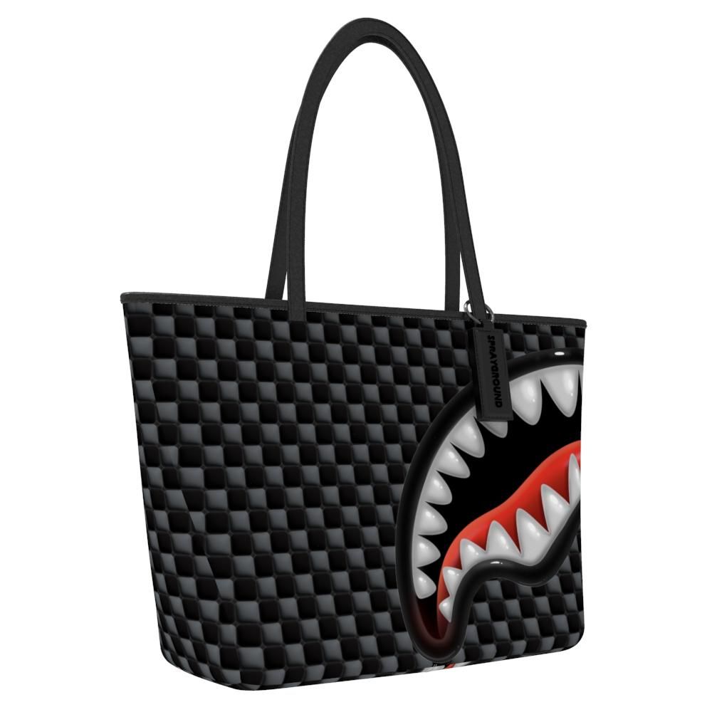 Sharks In Paris Balloon Black Tote Bag Sprayground - Tops and Bottoms USA