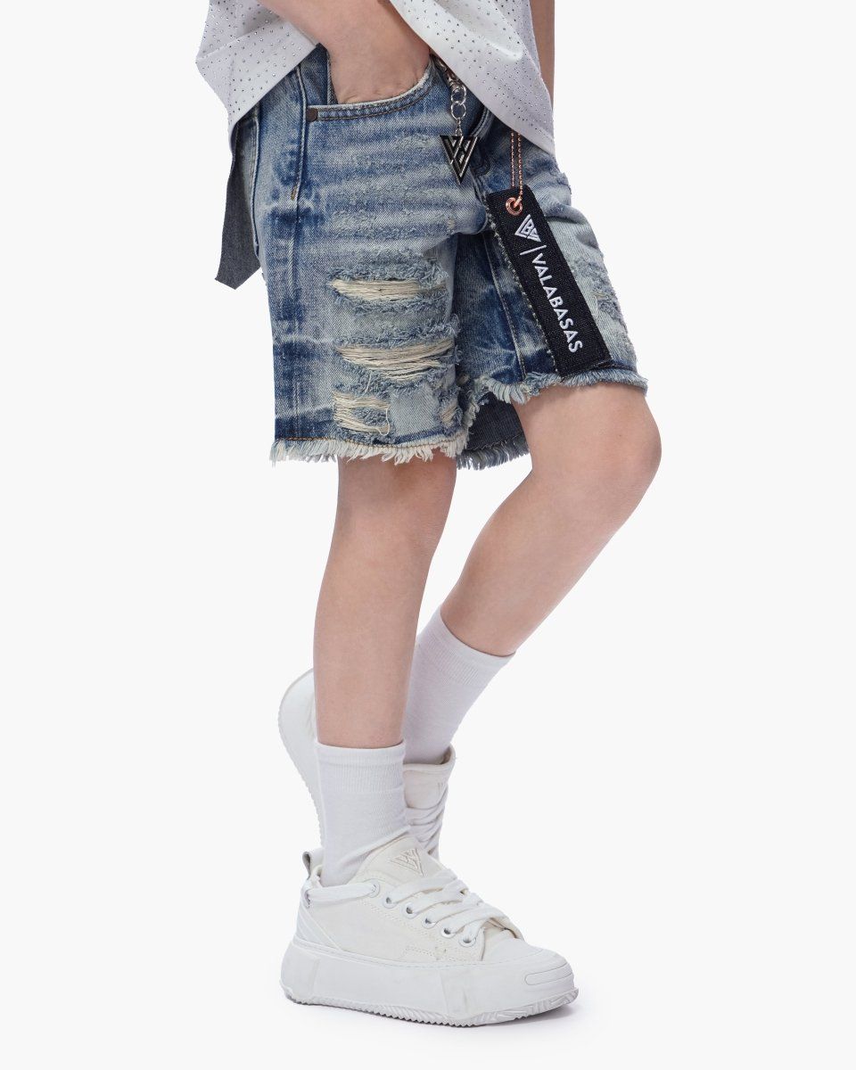Kid's Clipped Denim Shorts
