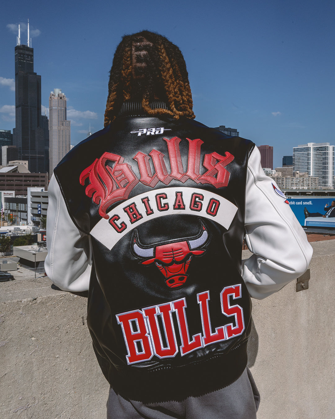 Men's Chicago Bulls Leather Varsity Jacket