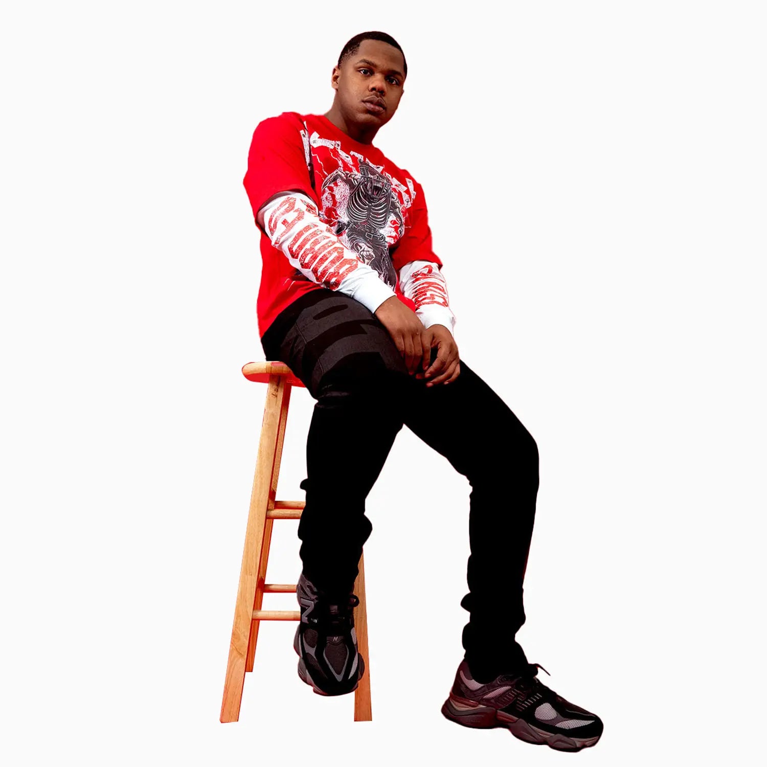 Men's Riot Spirit Boxy Layered Long Sleeve T-Shirt Roku Studio - Tops and Bottoms USA