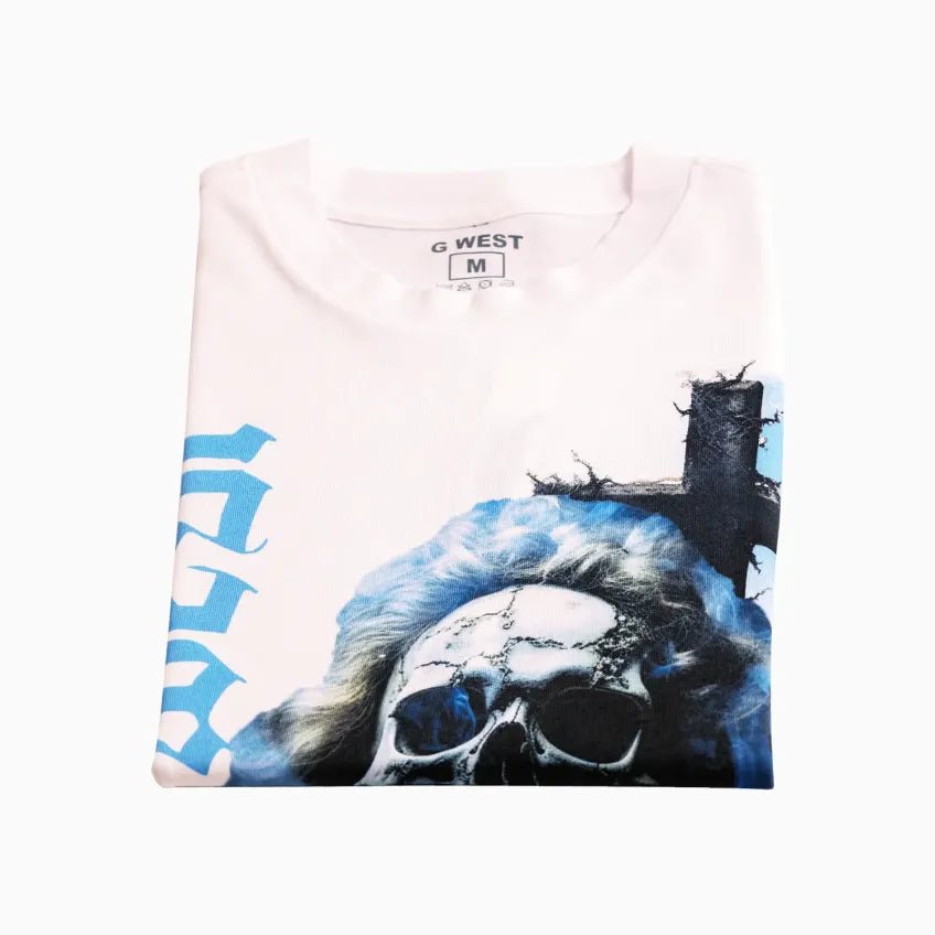 Men's Smoke Skull Life Style T-Shirt G West - Tops and Bottoms USA