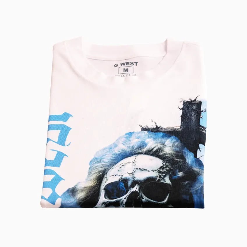 Men's Smoke Skull Life Style T-Shirt G West - Tops and Bottoms USA