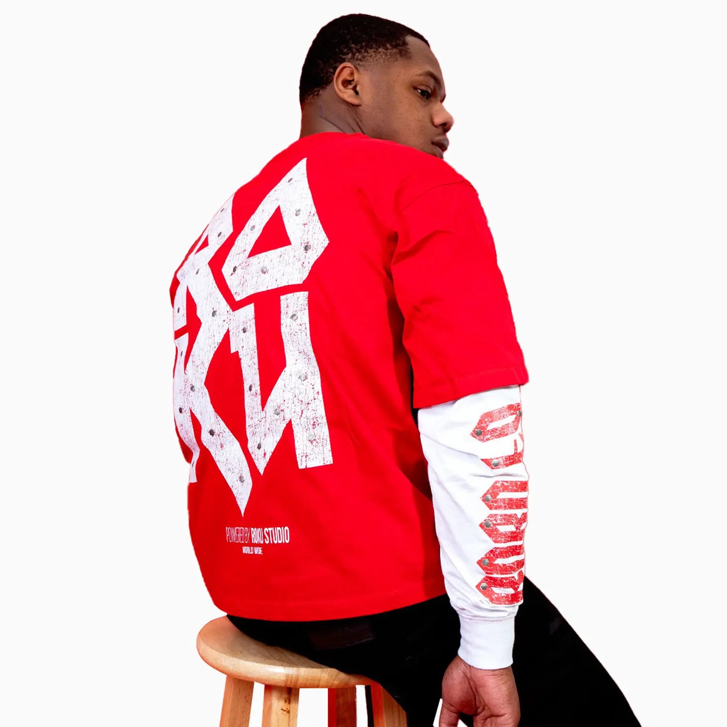 Men's Riot Spirit Boxy Layered Long Sleeve T-Shirt Roku Studio - Tops and Bottoms USA