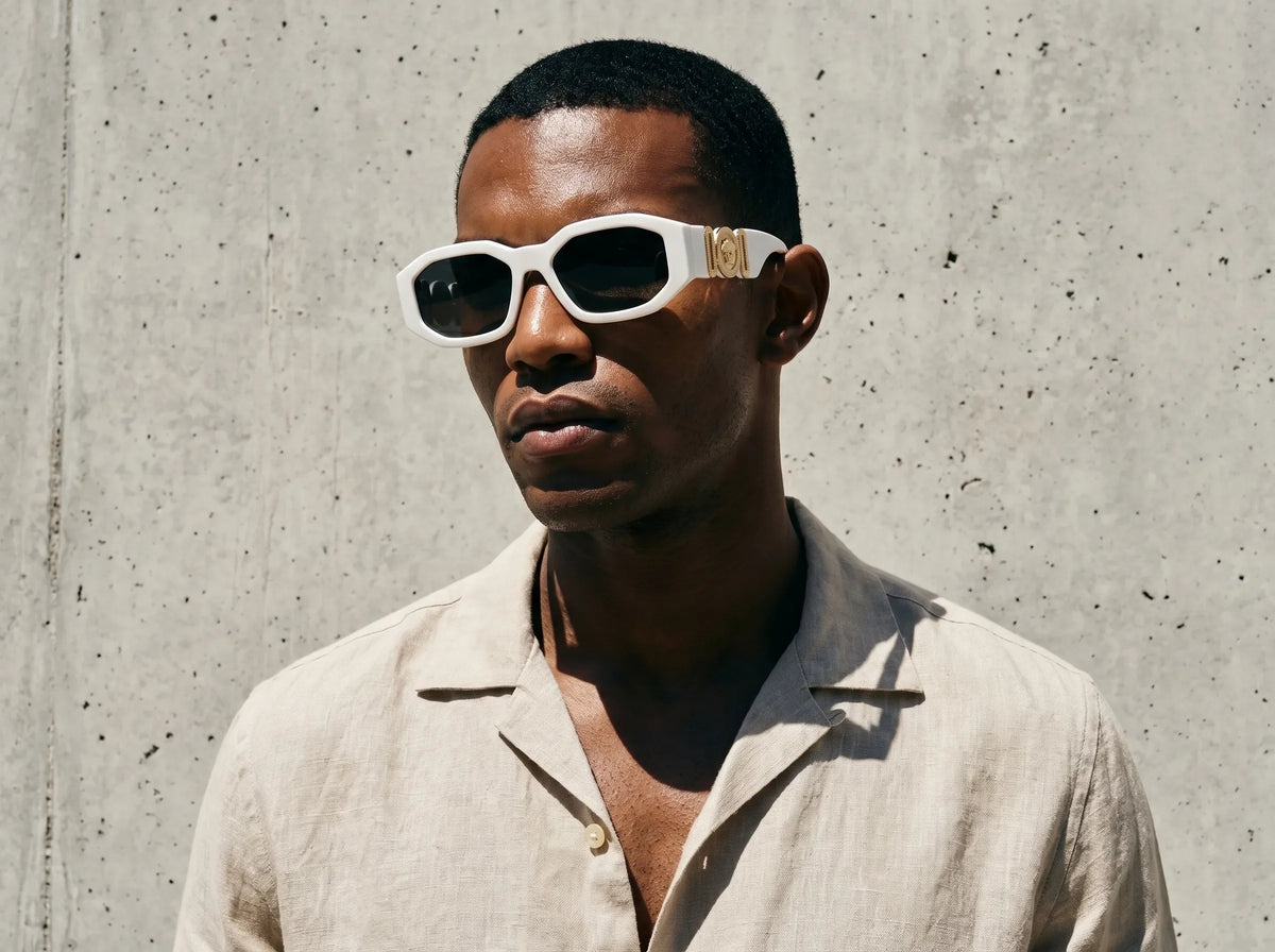 Versace White Dark Grey Sunglasses