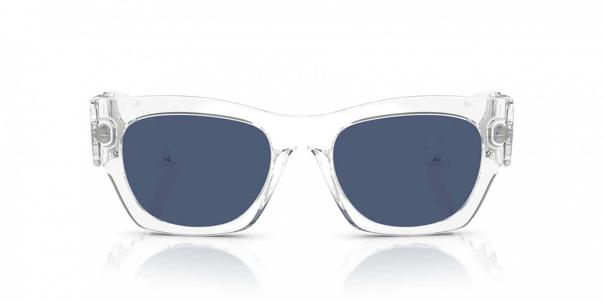 Men's Versace Crystal White Blue Sunglasses