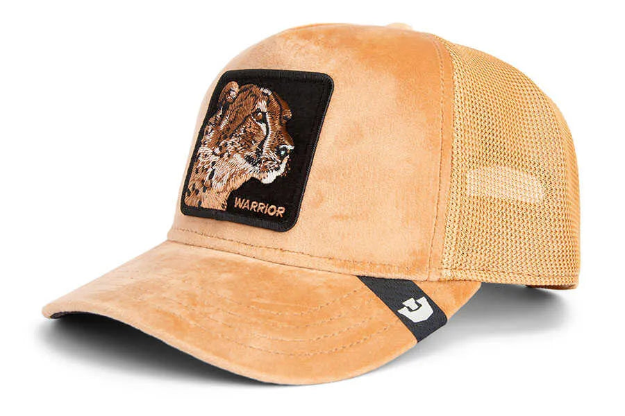 Velour Cheetah Trucker Hat