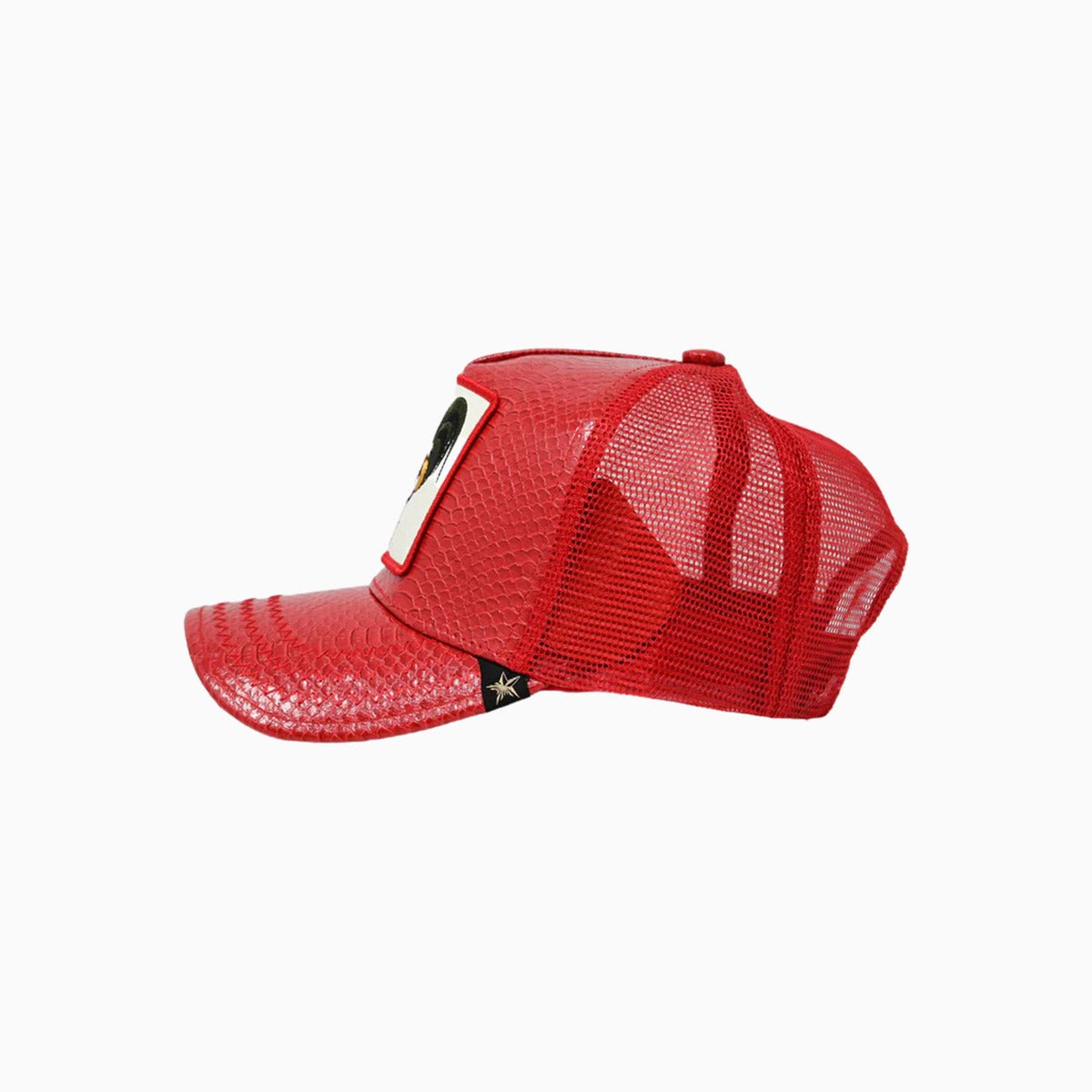 gold-star-hats-the-rooster-leather-trucker-hat-1035-red