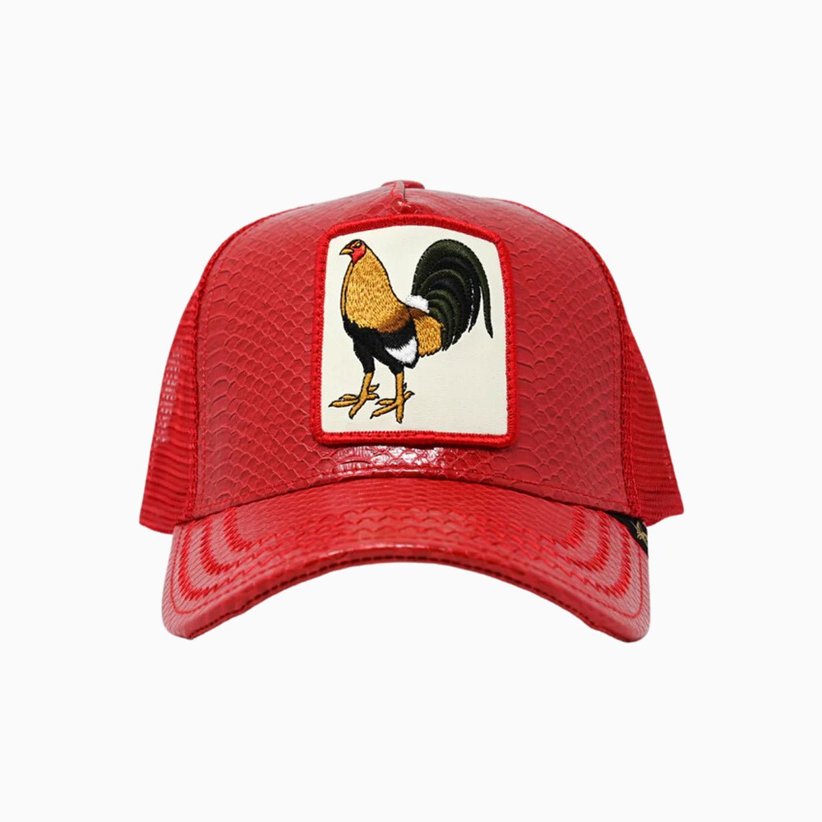 gold-star-hats-the-rooster-leather-trucker-hat-1035-red