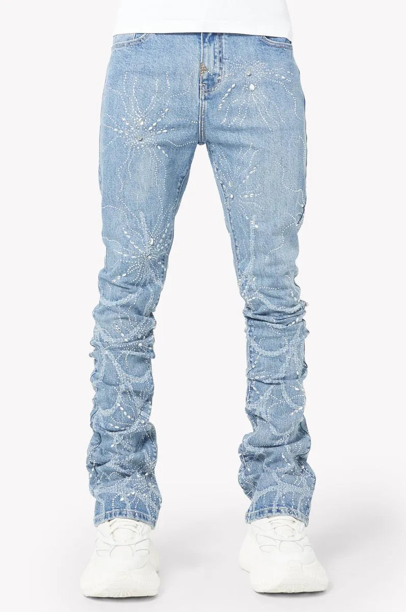 Men's Steel Blue Spider Denim Pant
