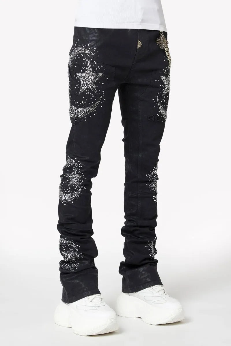 Men's Waxed Calligraphy Denim Pant