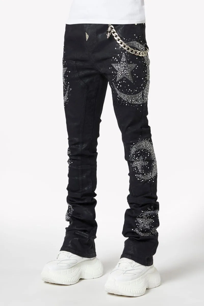 Men's Waxed Calligraphy Denim Pant