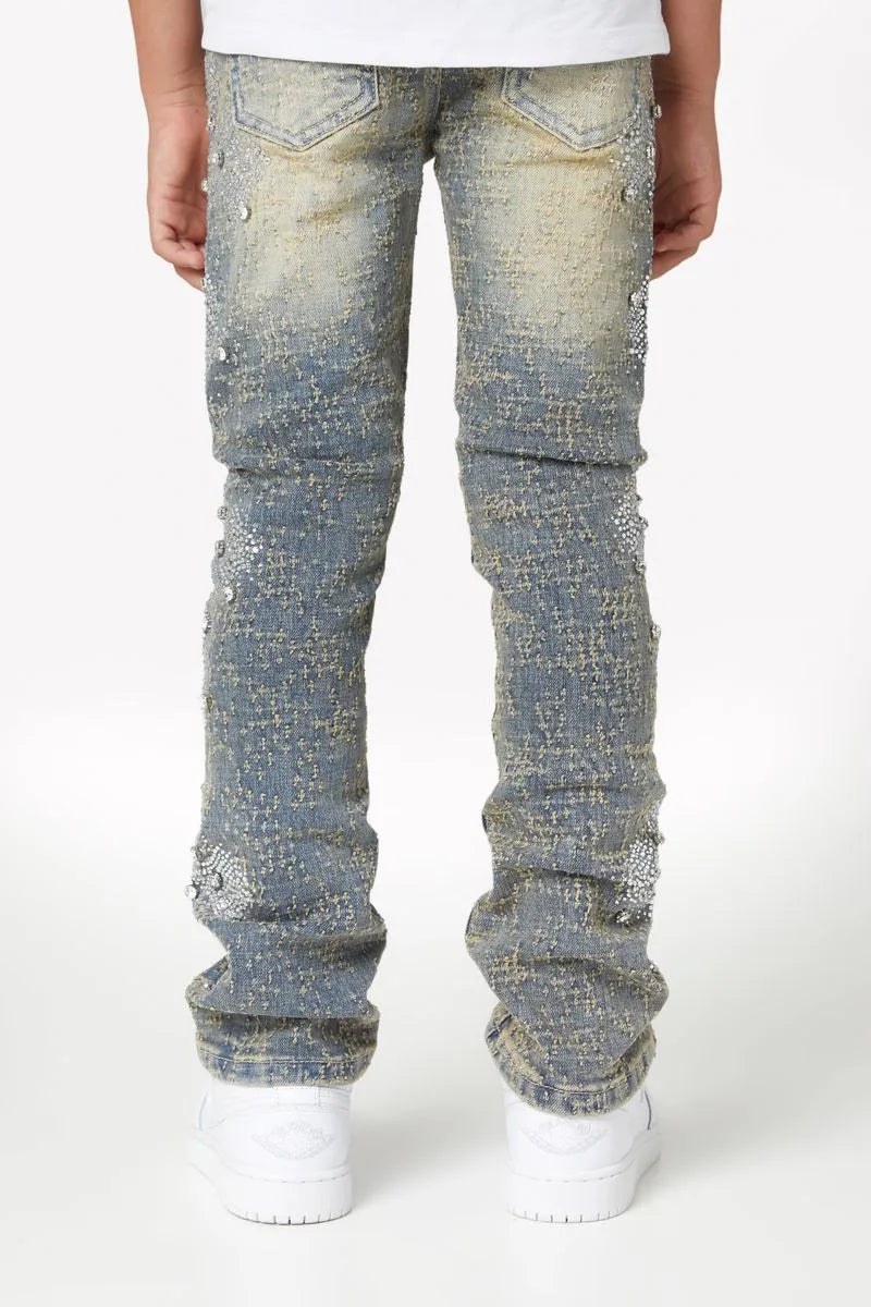 Kid's Distressed Cross Denim Pant