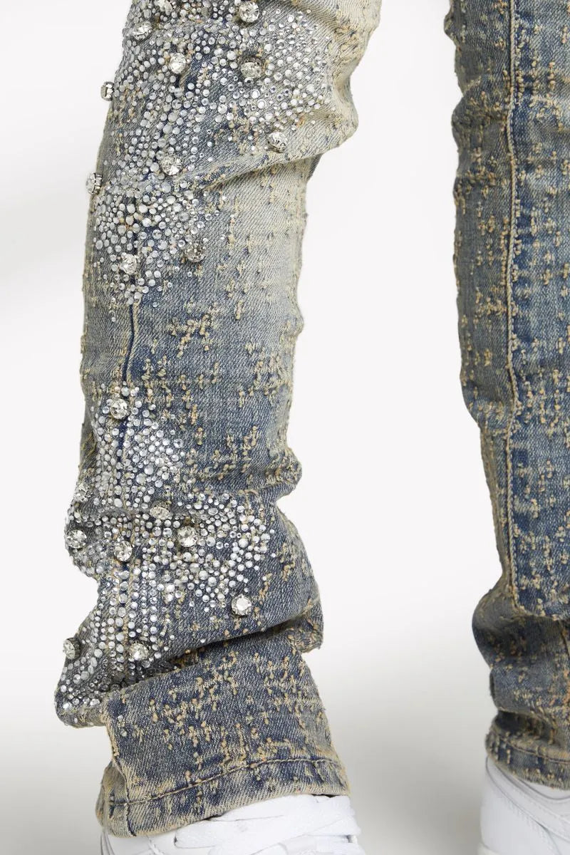 Kid's Distressed Cross Denim Pant