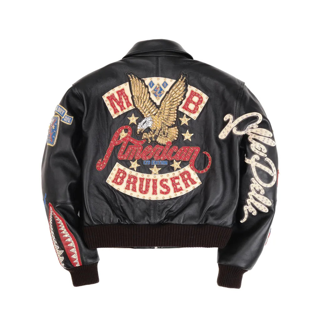Women's American Bruiser Crop Leather Jacket