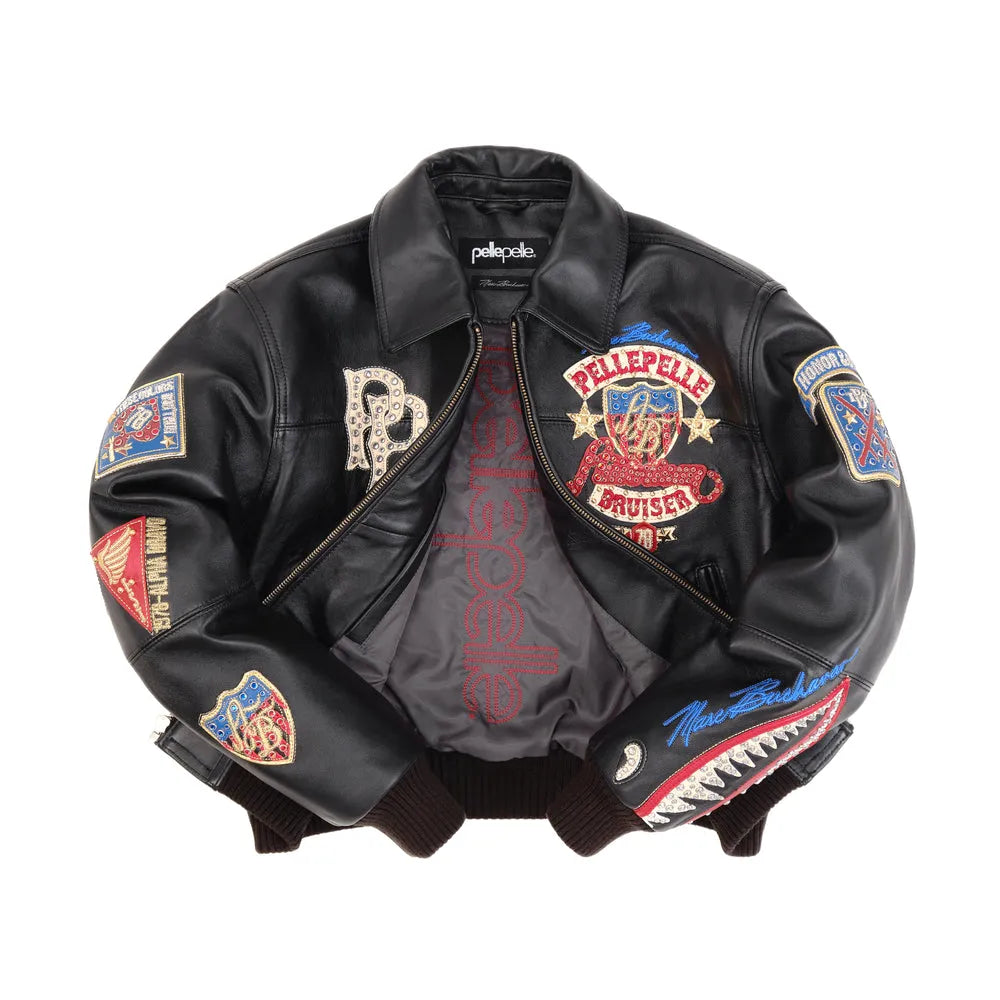 Women's American Bruiser Crop Leather Jacket