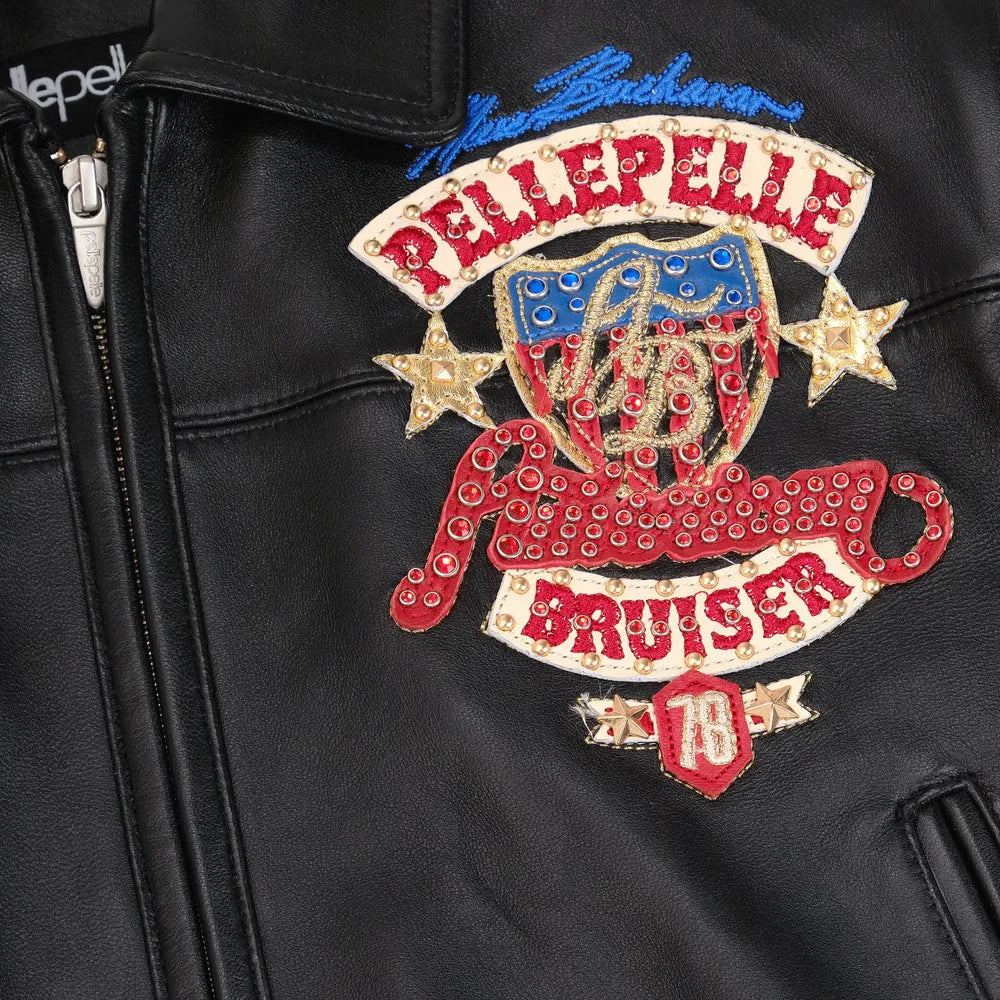 Women's American Bruiser Crop Leather Jacket