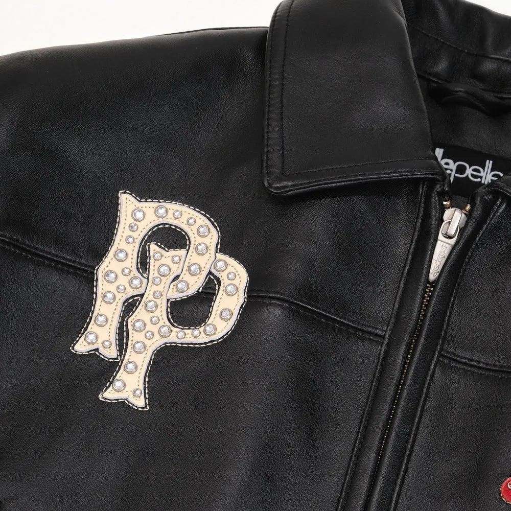 Women's American Bruiser Crop Leather Jacket