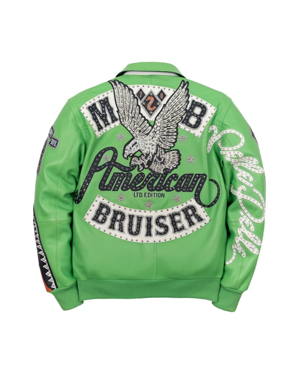 Men's American Bruiser Leather Jacket Pelle Pelle - Tops and Bottoms USA