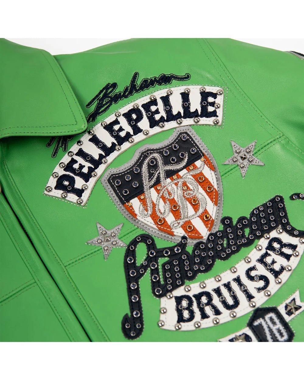 Men's American Bruiser Leather Jacket Pelle Pelle - Tops and Bottoms USA